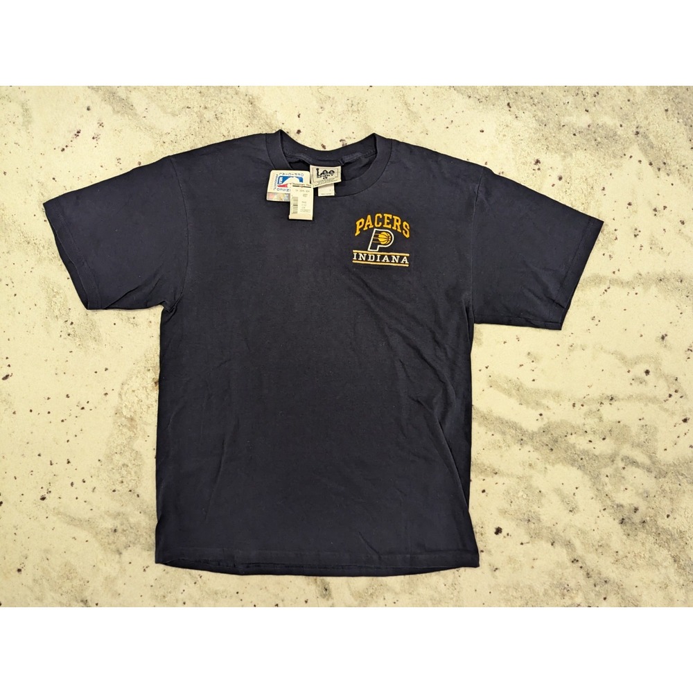 VTG Y2K Indiana Pacers Lee‎ T-Shirt Mens L  Dark Blue Embroidered NWT